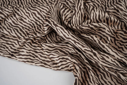 Satin avec élasthanne - zèbre 80 g/m²