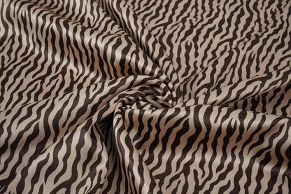 Satin avec élasthanne - zèbre 80 g/m²