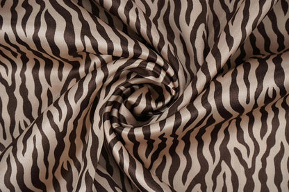 Satin avec élasthanne - zèbre 80 g/m²