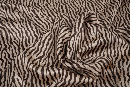 Satin avec élasthanne - zèbre 80 g/m²
