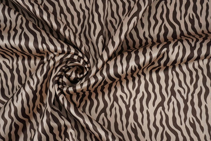 Satin avec élasthanne - zèbre 80 g/m²