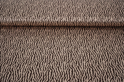 Satin avec élasthanne - zèbre 80 g/m²