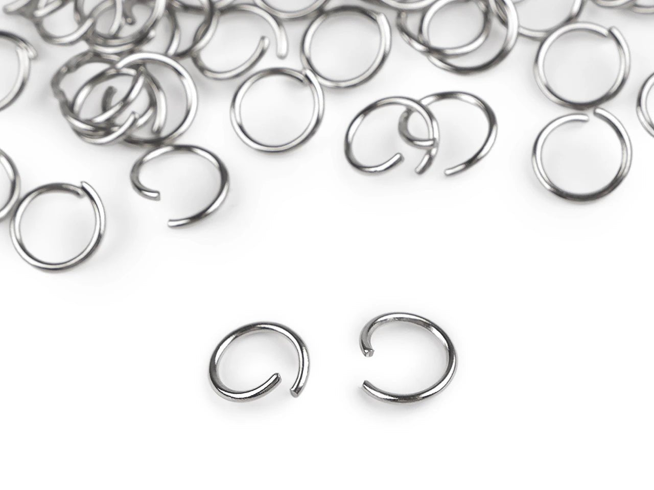 Attēls ar Savienojošie gredzeni Ø10 mm no nerūsējošā tērauda – pieejams Šarlotes audumi