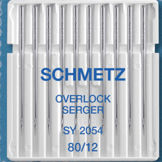 Attēls ar SCHMETZ Overloka adatas universālās SY 2054 - Nr.80 (10gab.) – pieejams Šarlotes audumi