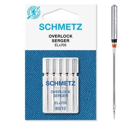 Image de SCHMETZ Aiguilles universelles ELx705 pour surjeteuse et recouvreuse - n°80 (5 pièces) – disponible chez Šarlotes audumi