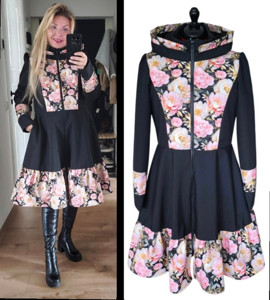 Bild mit Softshell-Stoff mit Elastan – schwarz, online erhältlich bei Šarlotes audumi