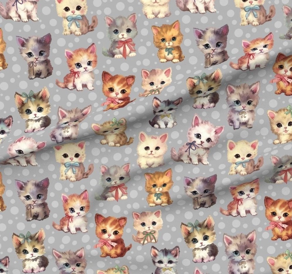 Attēls ar Softshell audums - kaķi 300 g/m² – pieejams Šarlotes audumi