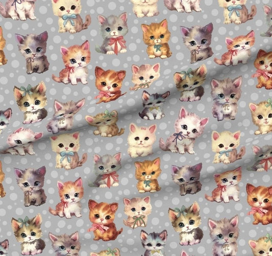 Attēls ar Softshell audums - kaķi 300 g/m² – pieejams Šarlotes audumi