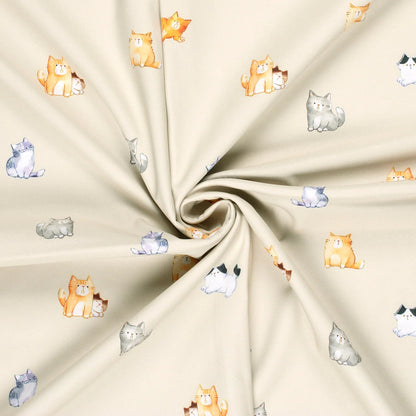 Tissu softshell - chatons 310 g/m²