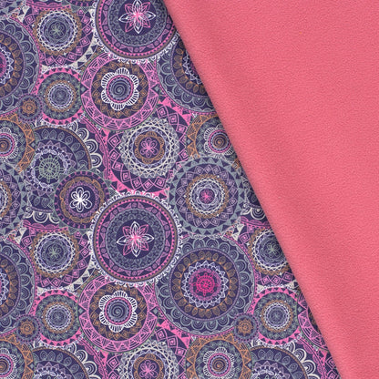 Tissu softshell à motif mandalas 310 g/m²