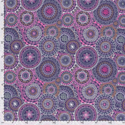 Tissu softshell - mandalas 310 g/m²