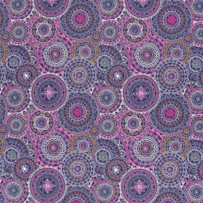 Tissu softshell à motif mandala 310 g/m²
