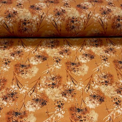 Tissu softshell - duvets de pissenlit 310 g/m²