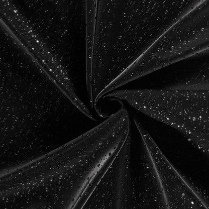 Tissu softshell à pois goutte d’eau sur fond noir 310 g/m²