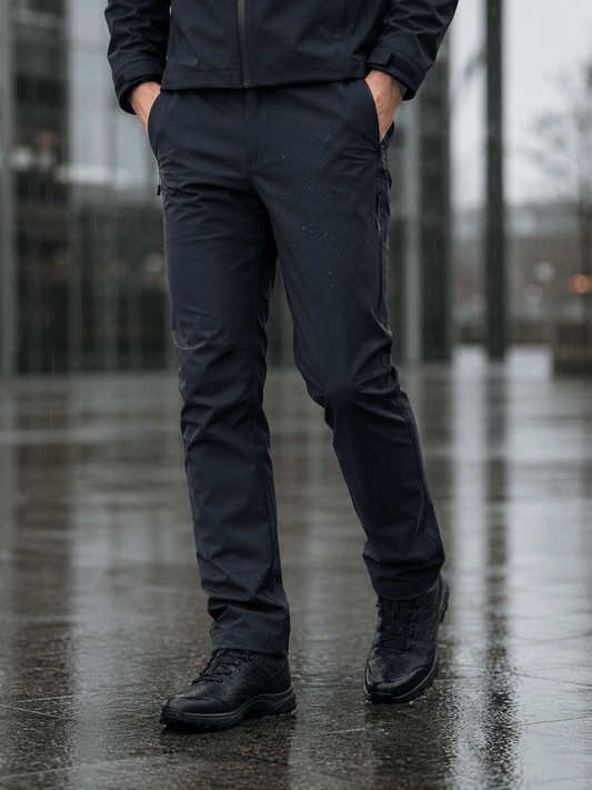 Bild mit wasserabweisendem Softshell-Stoff in Marineblau – online erhältlich bei Šarlotes audumi