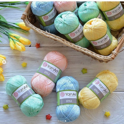 Dzijas YarnArt Style kokvilnas un viskozes dzija – 50 g / 185 m