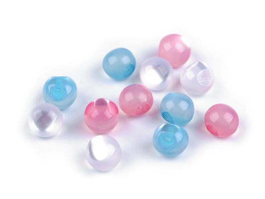 Image avec perles à coudre / boutons « œil de chat » Ø10 mm – disponible chez Šarlotes audumi
