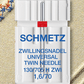 Attēls ar Šujmašīnu adata dubultā universālā SCHMETZ UNIVERSAL TWIN ZWI - Nr.1,6/70 (1gab.) – pieejams Šarlotes audumi