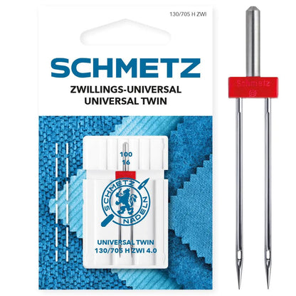 Aiguille double universelle pour machine à coudre SCHMETZ UNIVERSAL TWIN ZWI - Nr.4/100