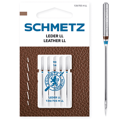 Šujmašīnu adatas ādai SCHMETZ LEATHER - Nr.90 (5gab.)