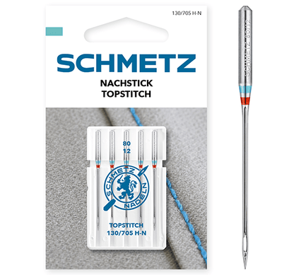 alt
Aiguilles pour machine à coudre pour coutures décoratives SCHMETZ TOPSTITCH NEEDLES - n°80 (5 pièces)