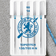 Aiguilles pour machine à coudre pour surpiqûres SCHMETZ TOPSTITCH NEEDLES - n°90 (5 pièces)