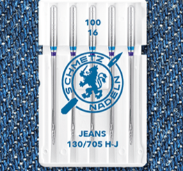 Šujmašīnu adatas džinsam SCHMETZ JEANS - Nr.100 (5gab.)