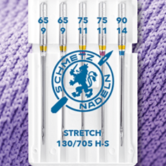 SCHMETZ STRETCH sewing machine needles for stretch knitwear - No. 65/75/90 (5 pcs.)