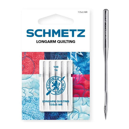 Aiguilles pour machine à coudre pour quilting SCHMETZ LONGARM QUILTING 135x5 MR - n°100 (5 pièces)