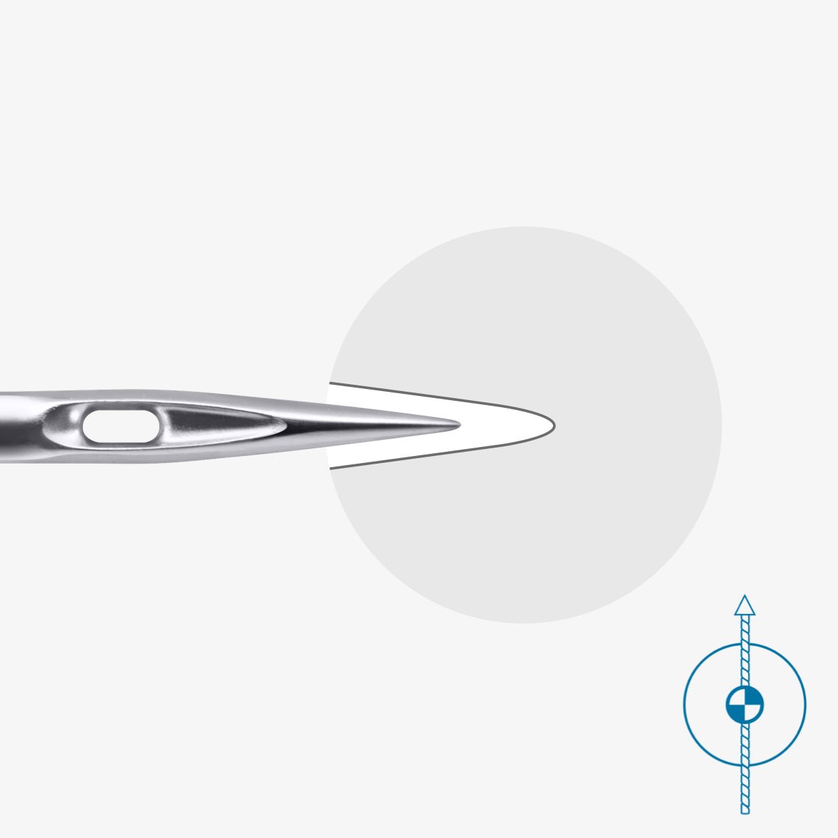 Attēls ar Šujmašīnu adatas kviltam, stepēšanai SCHMETZ QUILTING - Nr.75 (5gab.) – pieejams Šarlotes audumi