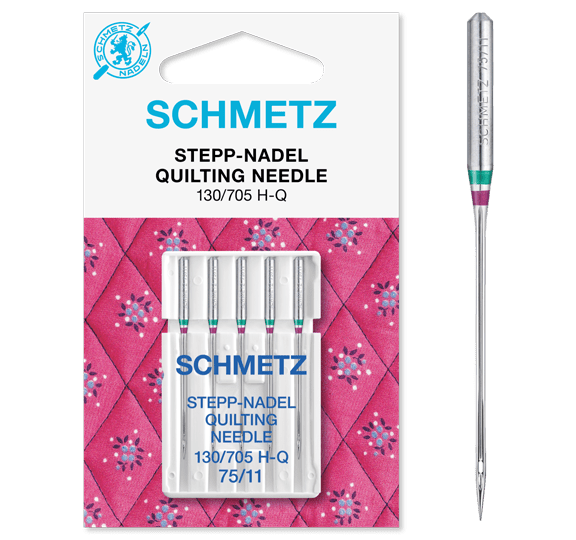 Attēls ar Šujmašīnu adatas kviltam, stepēšanai SCHMETZ QUILTING - Nr.75 (5gab.) – pieejams Šarlotes audumi