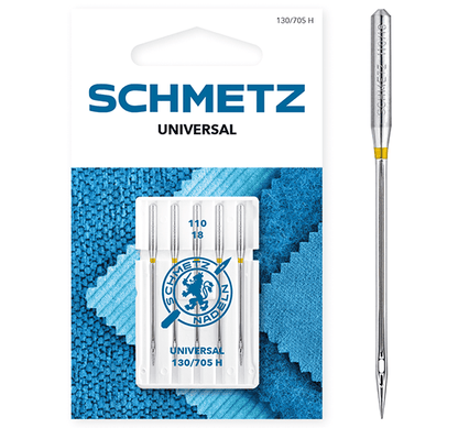alt
Aiguilles universelles pour machine à coudre SCHMETZ UNIVERSAL - n°110 (5 pièces)