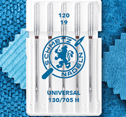 Aiguilles universelles pour machine à coudre SCHMETZ UNIVERSAL - n°120 (5 pièces)