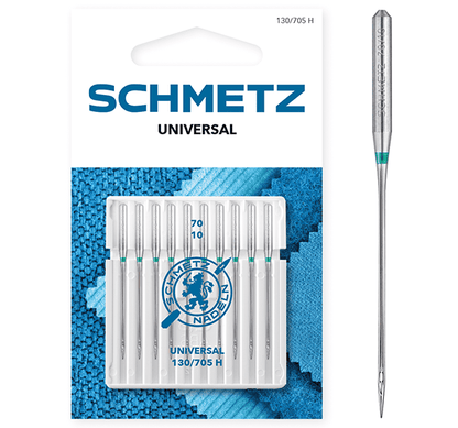 Aiguilles universelles pour machine à coudre SCHMETZ UNIVERSAL - N°70 (10 pièces)