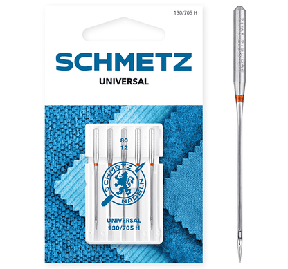 Aiguilles universelles pour machine à coudre SCHMETZ UNIVERSAL - n°80 (5 pcs.)