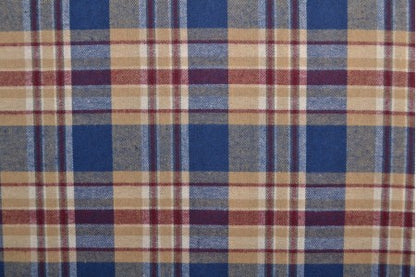 Flanell, beige-blau kariert