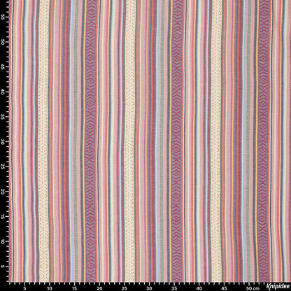 Tissu à motif traditionnel - tons rose pâle 200 g/m²