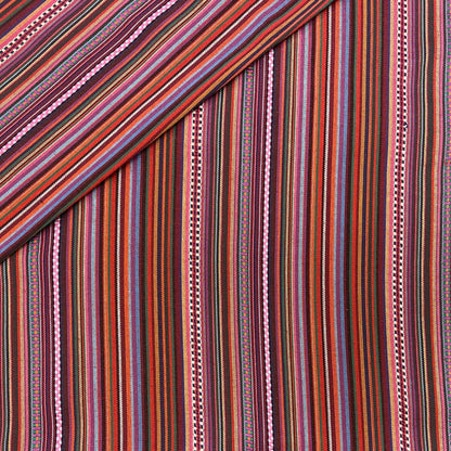 Tissu à motif folklorique - tons rouges 200 g/m²