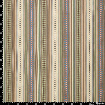 Tissu à motif traditionnel - tons verts 200 g/m²