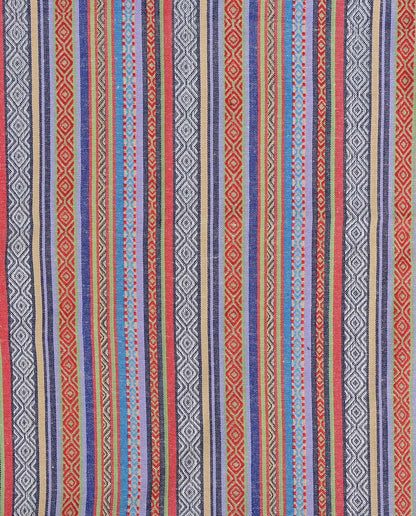 Tissu à motif traditionnel, tons bleus 200 g/m²