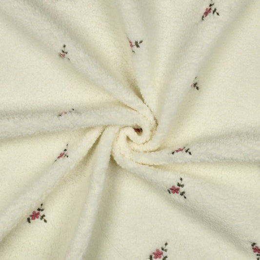 Image avec Teddy en polaire chaude blanc avec broderie – disponible en ligne chez Šarlotes audumi