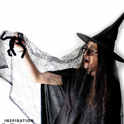 Tulle | stiff - spider web 27 g/m² - black