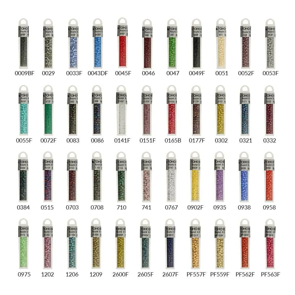 Attēls ar TOHO augstas kvalitātes pērlītes apaļās stikla pērlītes 8/0 – 4 g| dažādu toņu – pieejams Šarlotes audumi