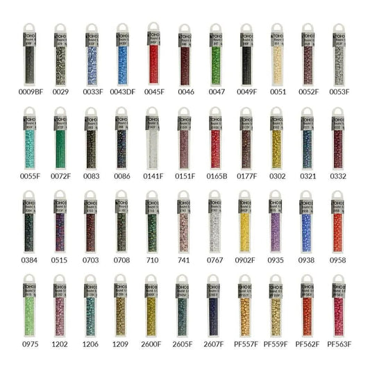 Attēls ar TOHO augstas kvalitātes pērlītes apaļās stikla pērlītes 8/0 – 4 g| dažādu toņu – pieejams Šarlotes audumi