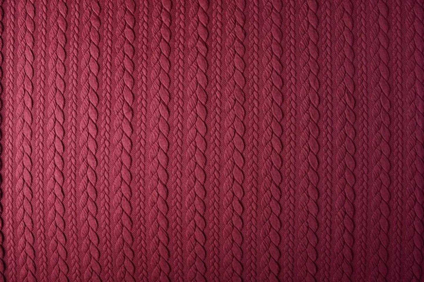 Attēls ar Trikotāžas audums ar adījuma rakstu - bordo pīnes 340 g/m² – pieejams Šarlotes audumi