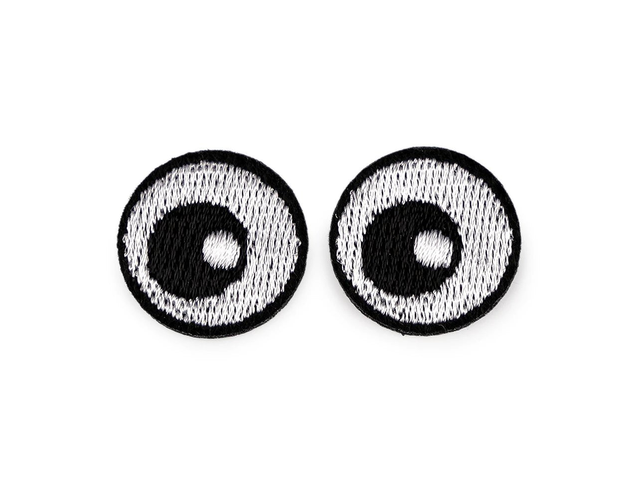 Image avec appliqué thermocollant Yeux Ø 2,2 cm – écusson en tissu brodé, 10 pièces – disponible en ligne chez Šarlotes audumi