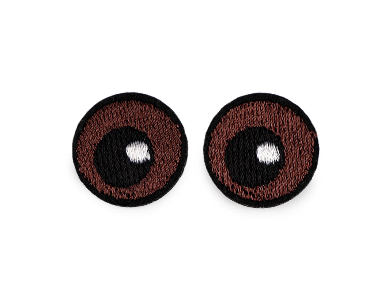 Image avec appliqué thermocollant Yeux Ø 2,2 cm – écusson en tissu brodé, 10 pièces – disponible en ligne chez Šarlotes audumi