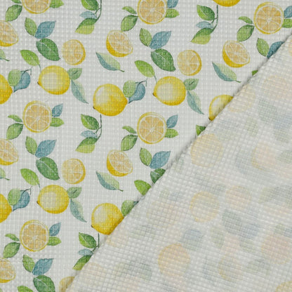 Attēls ar Vafeļaudums - citroni 185 g/m² – pieejams Šarlotes audumi