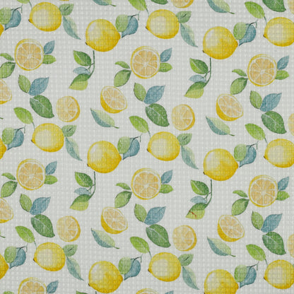 Attēls ar Vafeļaudums - citroni 185 g/m² – pieejams Šarlotes audumi