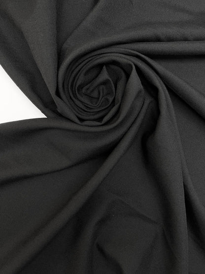 Tissu en laine - noir 220 g/m²